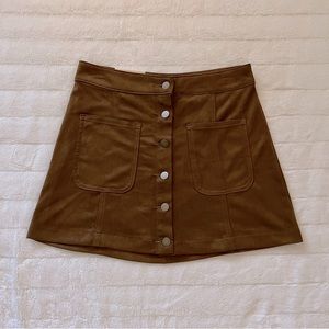 NWT Women’s Alter’d State Brown Velvet Skirt